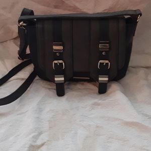 Rampage black leather satchel